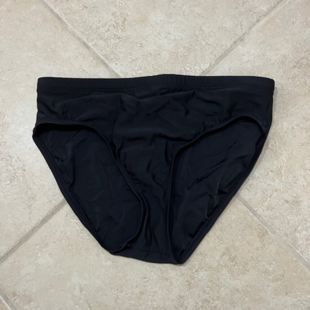 Black High Waisted Full Coverage Swim Bottoms